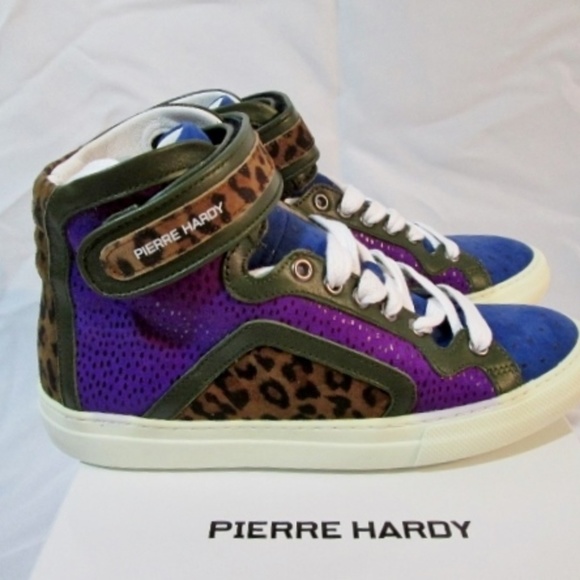 Pierre Hardy Shoes - New PIERRE HARDY SUEDE KID QUADRI Sneaker